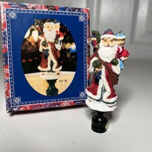 Vintage Giftco Polystone Christmas Santa Ornament‎ Lamp Finial
